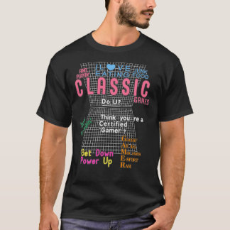 Camiseta ME ENCANTA COMER comida chatarra y jugar juegos CL