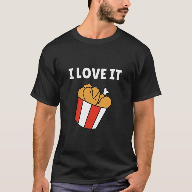 Camiseta me encanta comer pollo (Anverso)