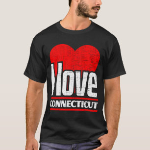 Camiseta Me encanta Connecticut mejor estado de hogar con e