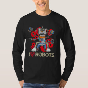 Camiseta Me Encanta Construir Robots Maquinaria Robótica