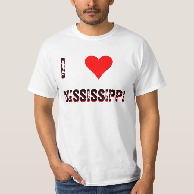 CAMISETA ME ENCANTA (CORAZÓN) MISSISSIPPI (Anverso)