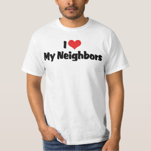 Camiseta Me Encanta Corazón Rojo Mis Vecinos