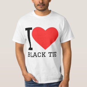 Camiseta Me encanta corbata negra