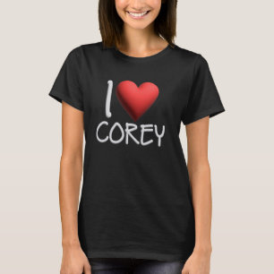 Camiseta Me Encanta Corey Nombre Hombres Personalizados Guy
