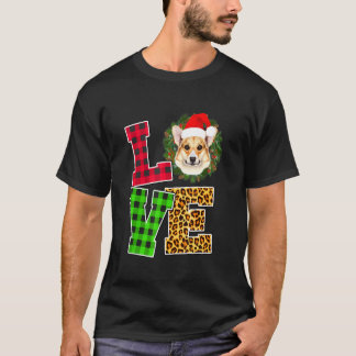 Camiseta Me Encanta Corgi Dog Santa Hat Navidades feos