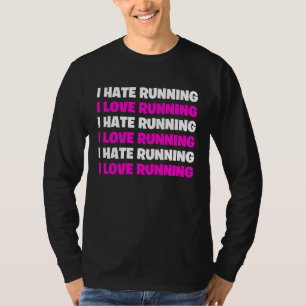 Camiseta Me encanta correr Odio correr para niñas y mujeres