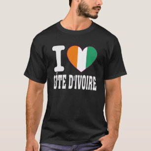Camiseta Me encanta CÔTE D'IVOIRE Corazón Recuerdo Orgullo