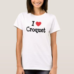 Camiseta Me encanta Croquet corazón personalizado personal