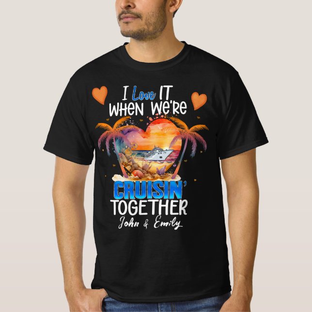 Camiseta Me encanta cuando cruzamos juntos cruise Vaca (Anverso)
