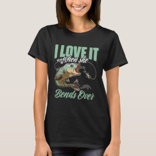 Camiseta Me Encanta Cuando Ella Se Agachó Pesca de Crappie