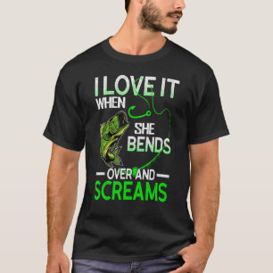 Camiseta Me Encanta Cuando Ella Se Inclina Y Grita Ama La P