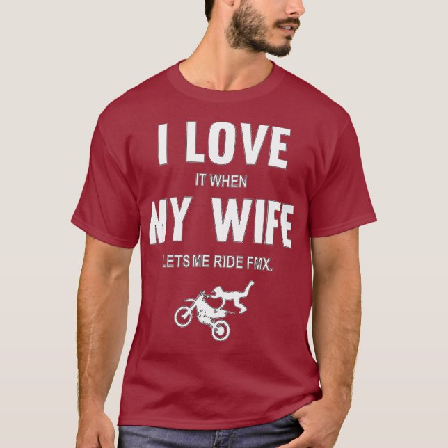 Camiseta Me encanta cuando mi esposa me deja viajar (Anverso)