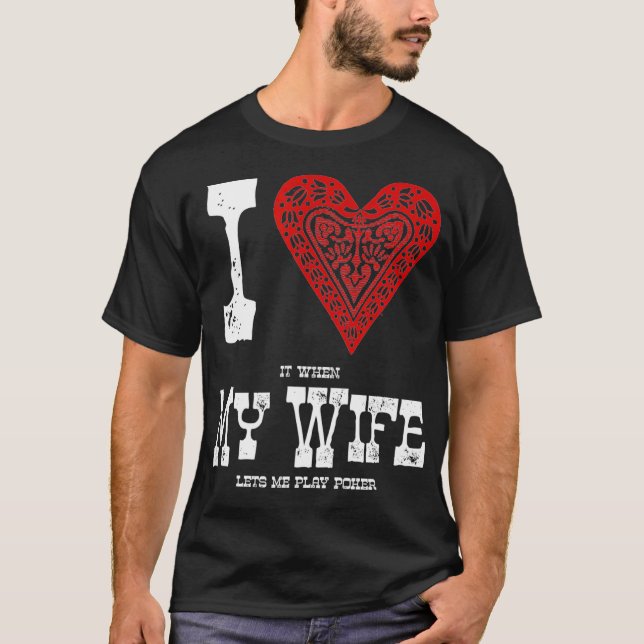 Camiseta Me encanta cuando MI ESPOSA me permite jugar al pó (Anverso)