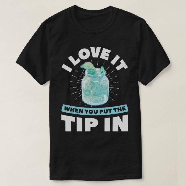 Camiseta Me Encanta Cuando Pones La Punta En Bartender (Diseño del anverso)