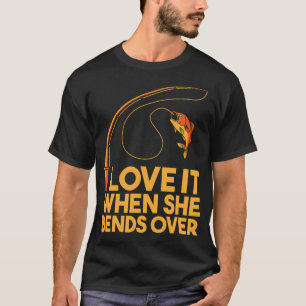 Camiseta Me encanta cuando se inclina, pescando rape