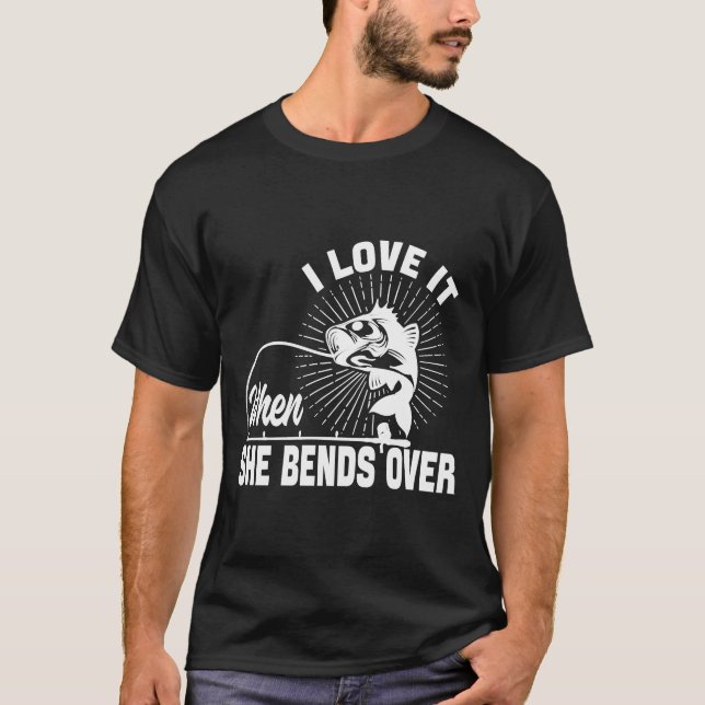 Camiseta Me Encanta Cuando Se Ocupa De Pescar Para Los Homb (Anverso)