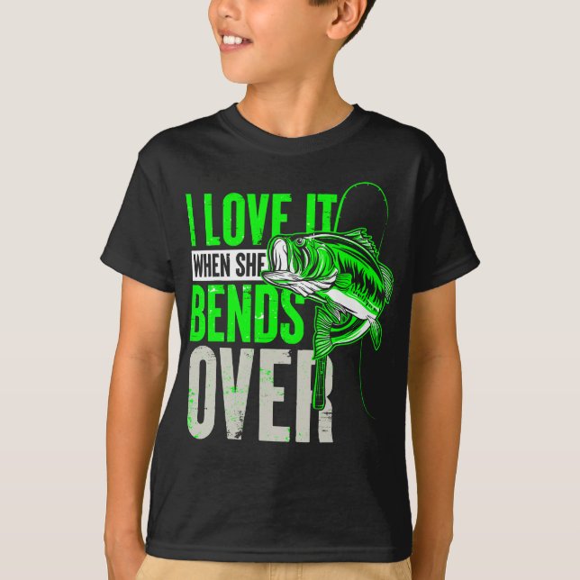 Camiseta Me Encanta Cuando Se Prefiere Por La Pesca (Anverso)