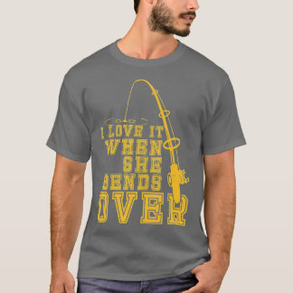 Camiseta Me Encanta Cuando Se Prepara Por La Pesca Graciosa
