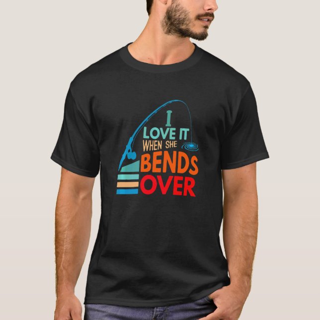 Camiseta Me Encanta Cuando Se Prepara Por Pescar Pescadores (Anverso)