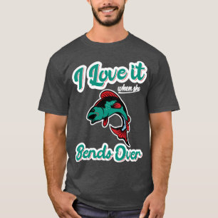 Camiseta Me Encanta Cuando Se Rinde Por La Pesca Graciosa D