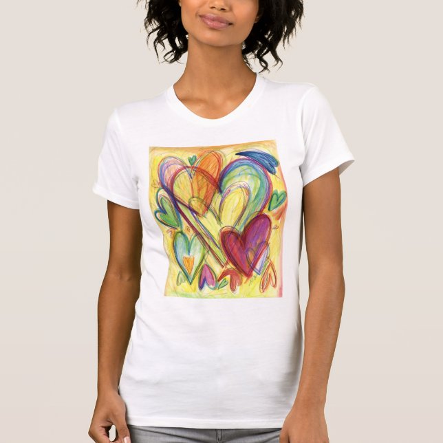 Camiseta Me encanta curar corazones Personalizado de arte c (Anverso)