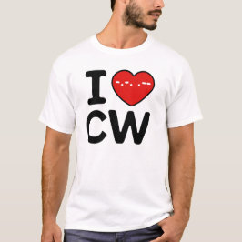 Camiseta Me Encanta CW Continua Wave Morse Code