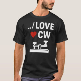 Camiseta Me Encanta CW Continua Waveform Morse Code Ham Rad