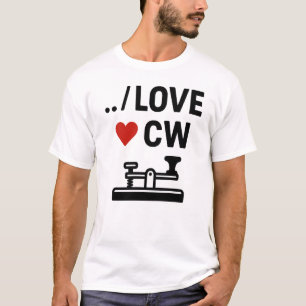 Camiseta Me encanta CW - Morse Code Ham Radio Enthusiast