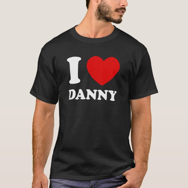 Camiseta Me Encanta Danny I Heart Danny Funny First Name Da (Anverso)