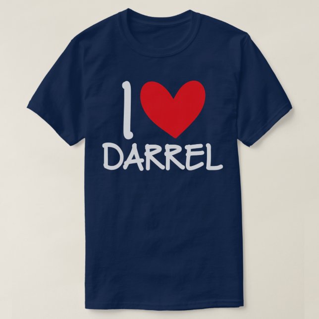 Camiseta Me Encanta Darrel Nombre Hombres Personalizados Gu (Diseño del anverso)
