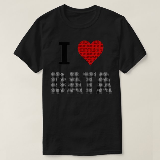 Camiseta Me encanta Data Engineer Data Analyst Data Scient (Diseño del anverso)