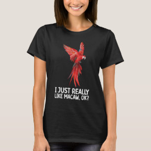 Camiseta Me Encanta De Verdad Scarlet Macaws Colorous Parro