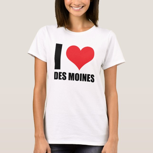Camiseta Me encanta Des Moines (Anverso)