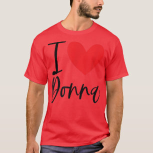 Camiseta Me encanta Donna Nombre Chica Personalizada Mujer 