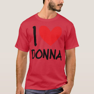 Camiseta Me encanta Donna Nombre Chica Personalizada Mujer