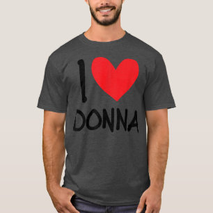 Camiseta Me encanta Donna Nombre Chica Personalizada Mujer 