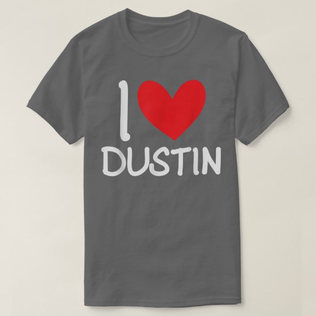 Camiseta Me encanta Dustin Nombre Hombres Personalizados Gu (Diseño del anverso)