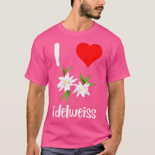 Camiseta Me Encanta Edelweiss Flor Alpina Flor Lov
