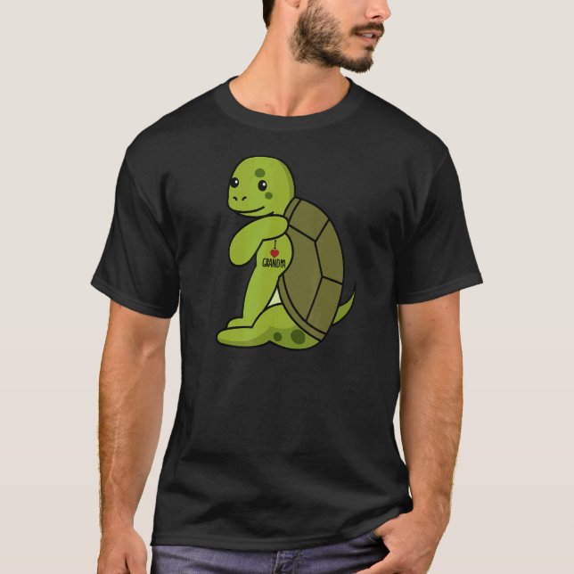 Camiseta Me encanta el abuelo de la tortuga de tatuaje Masc (Anverso)