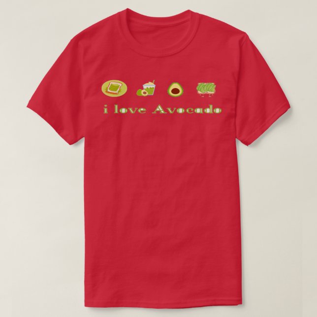 Camiseta Me encanta el aguacate 8 (Diseño del anverso)