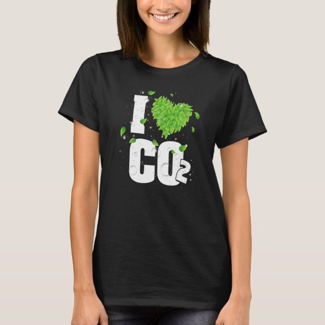 Camiseta Me encanta el aire respiratorio de Co2 para planta (Anverso)