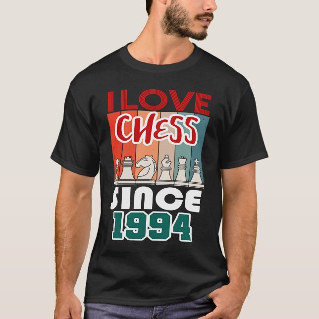 Camiseta Me encanta el ajedrez desde 1994 (Anverso)