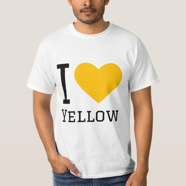 Camiseta Me encanta el amarillo (Anverso)