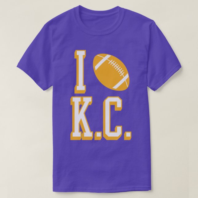 Camiseta Me encanta el amarillo rojo de KC (Diseño del anverso)