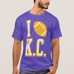 Camiseta Me encanta el amarillo rojo de KC