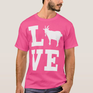 Camiseta Me encanta el amor de animales de cabra