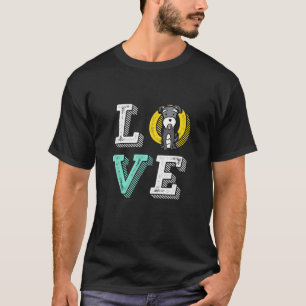 Camiseta Me encanta el amor en miniatura de Schnauzer, lind