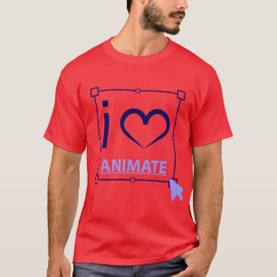 Camiseta Me encanta el animación