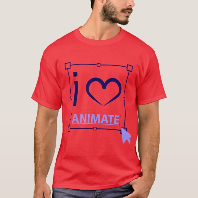 Camiseta Me encanta el animación (Anverso)