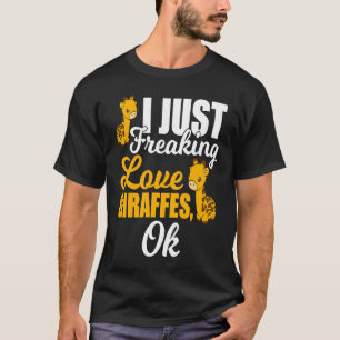 Camiseta Me encanta el animal de las jirafas